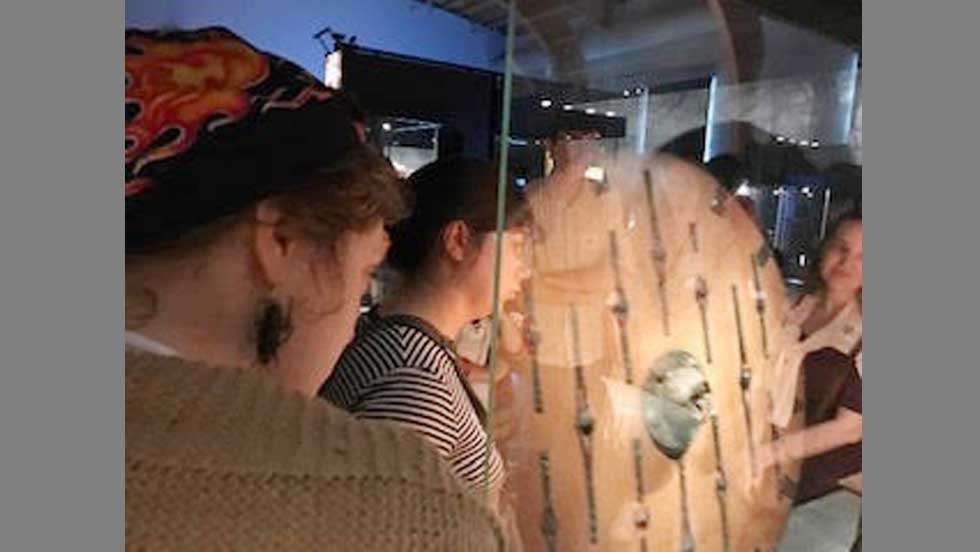 Students at the Mystic Seaport Museum